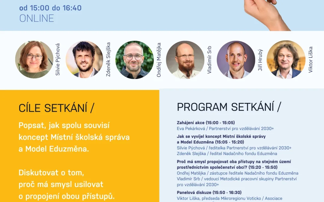 Online konference Jak spolu souvisí Místní školská správa a Model Eduzměna?  