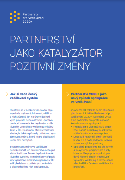 Infoleták o Partnerství pro vzdělávání 2030+
